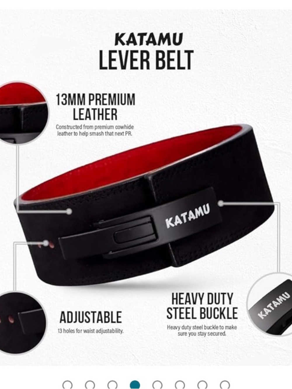 Black Wing-Embroidered Men’s Waist Belt - Picture 2 of 6
